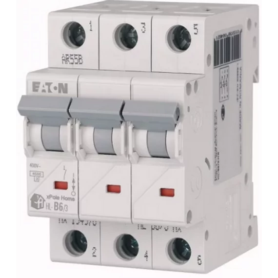 EATON - Kismegszakító 10A 3P C karakt 4,5kA IP20
